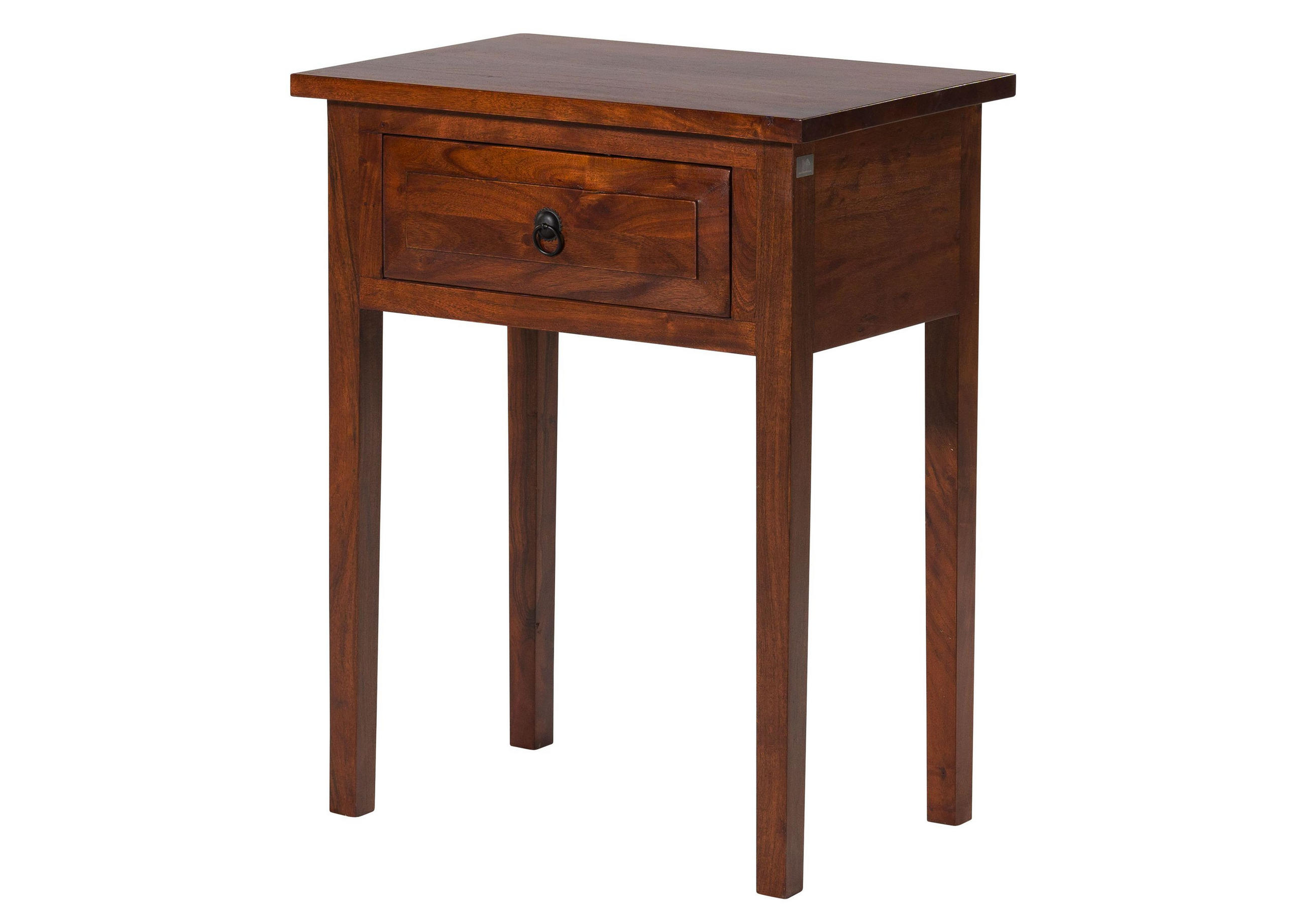 BEISTELLTISCH Akazie 60x40x75 nougat lackiert OXFORD #907 - Dunkelbraun, Holz (40/60/75cm) - Massivmoebel24