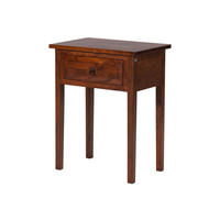 BEISTELLTISCH Akazie 60x40x75 nougat lackiert OXFORD #907 - Dunkelbraun, Holz (40/60/75cm) - Massivmoebel24