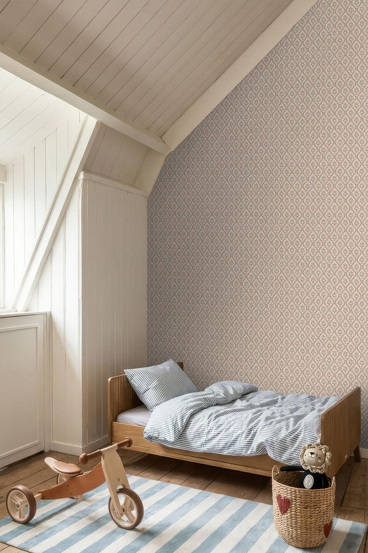 TAPETE Blumenmuster 50 x 900 cm - Pink, Papier (50/900cm) - ESTAhome