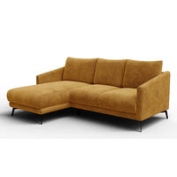 ECKSOFA VILT 3-Sitzer, safran - Gelb/Schwarz, Holzwerkstoff/Textil (221/156cm) - Courtois Laville