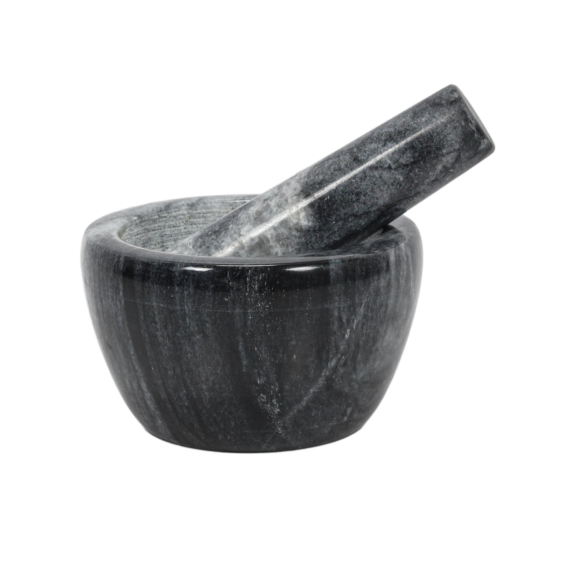 MARMORMÖRSER Luno 10/10/6 cm - Schwarz, Stein (10/6/10cm) - Excellent Houseware