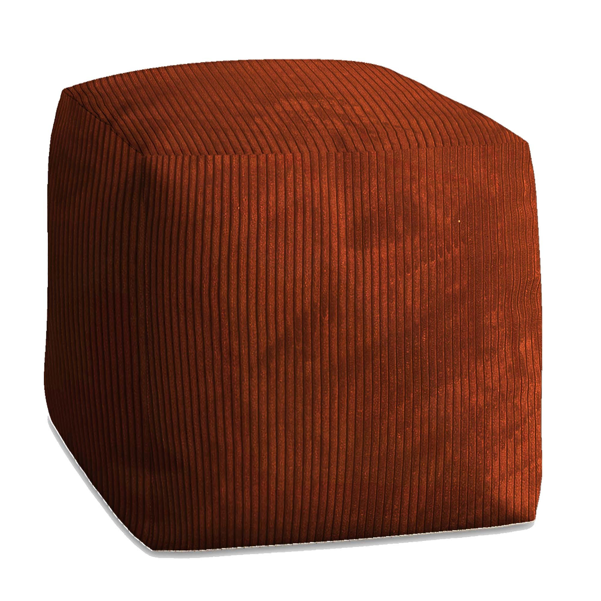SITZSACK CUBE Indian tan - Rotbraun/Rostfarben, Textil (60/60cm) - Dreamroots