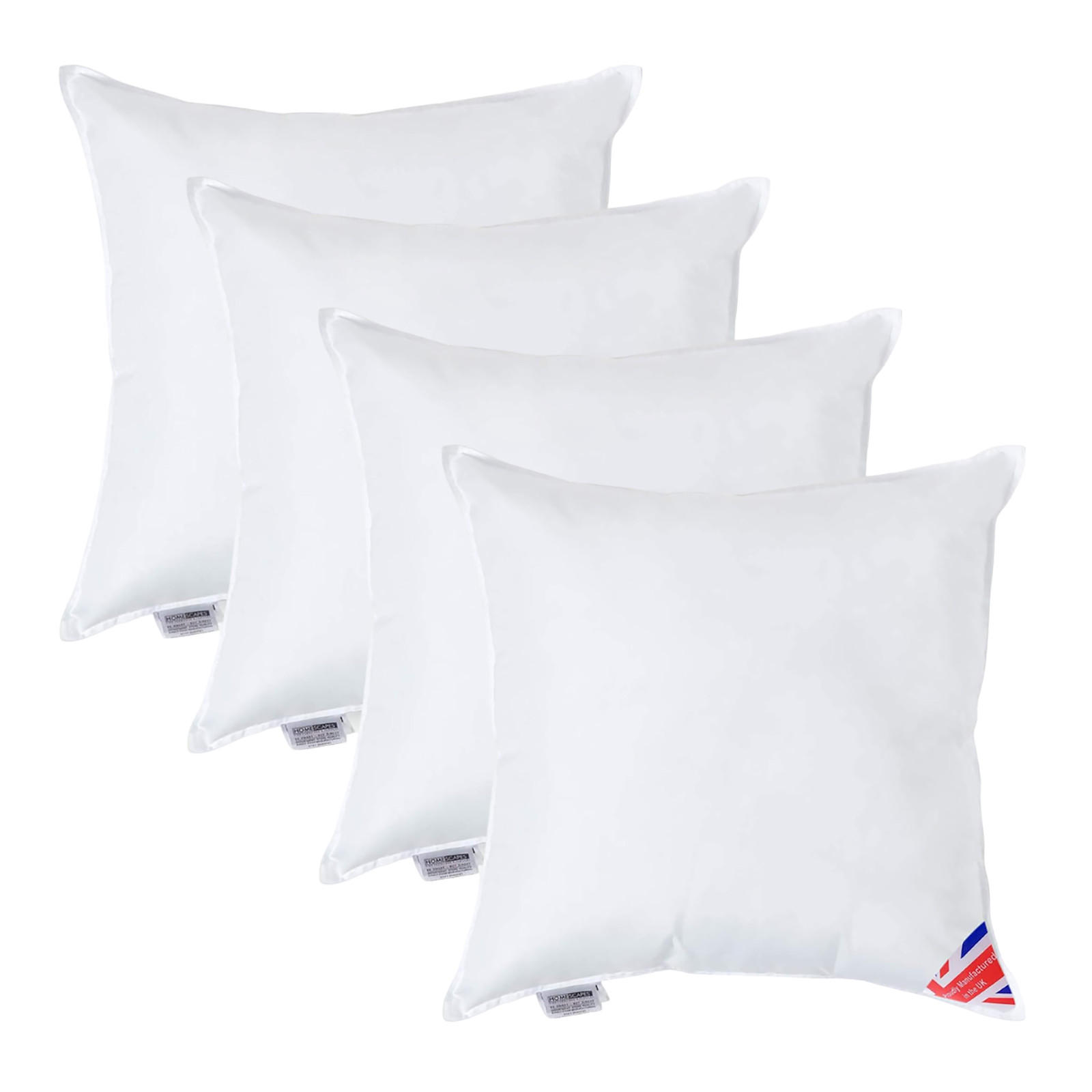 FÜLLKISSEN 4er-Set – 60/60 cm, Super-Mikrofaser - Weiß, Textil (60/60cm) - Homescapes