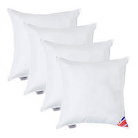 FÜLLKISSEN 4er-Set – 60/60 cm, Super-Mikrofaser - Weiß, Textil (60/60cm) - Homescapes