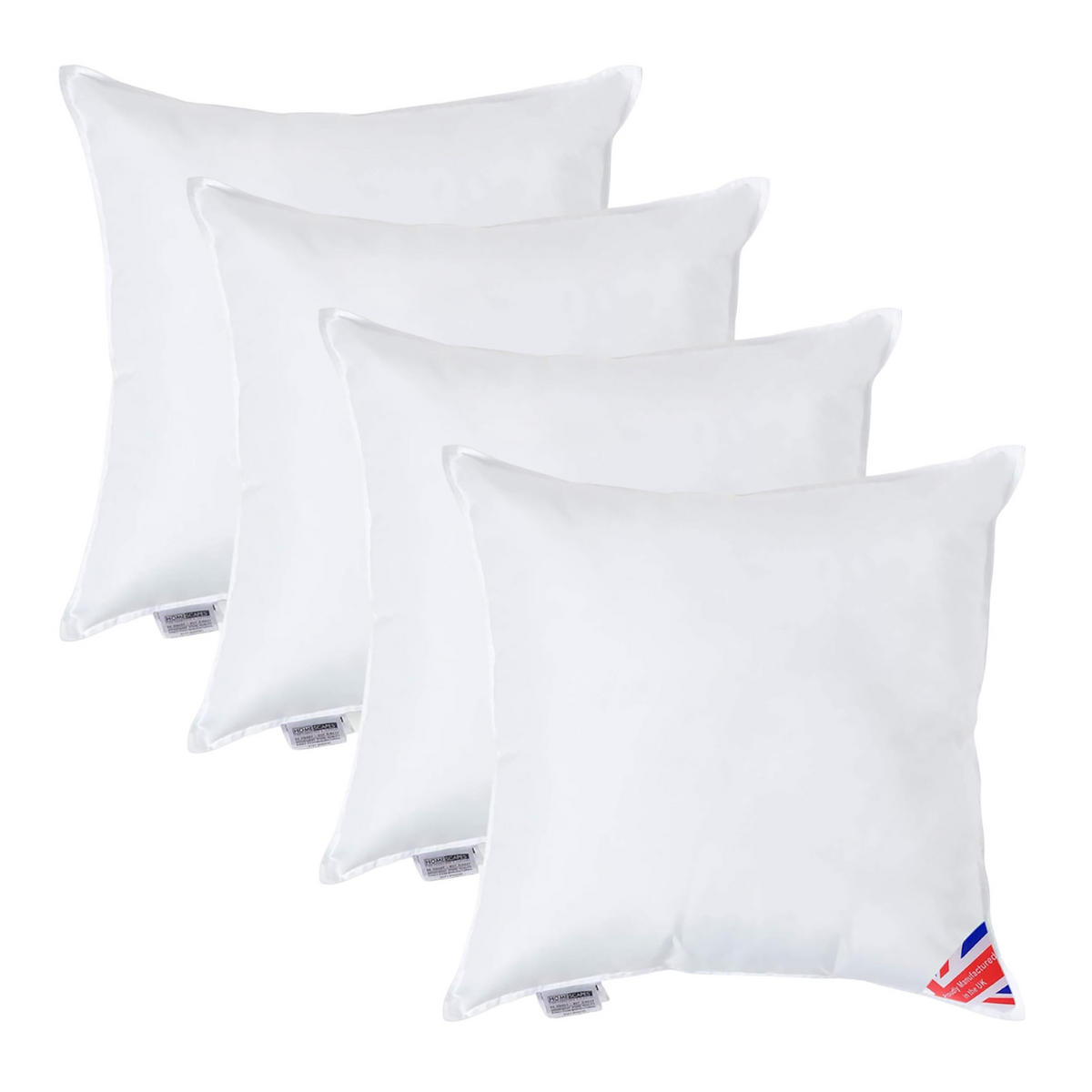 FÜLLKISSEN 4er-Set – 60/60 cm, Super-Mikrofaser - Weiß, Textil (60/60cm) - Homescapes