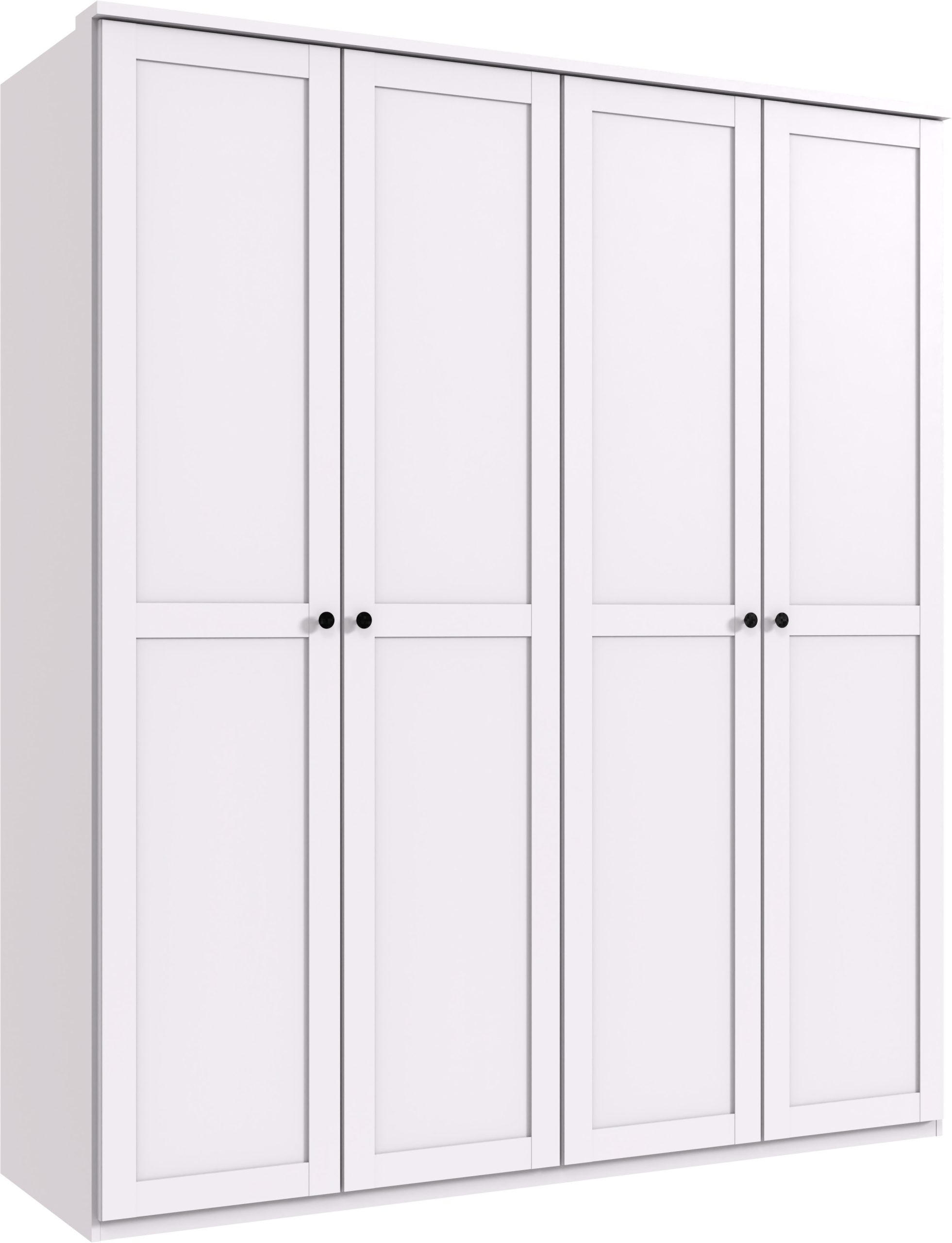 KLEIDERSCHRANK Chalet in Weiß - Drehtürenschrank 180 cm (ohne Spiegel) - Weiß, Holzwerkstoff (180/210/58cm)