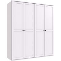 KLEIDERSCHRANK Chalet in Weiß - Drehtürenschrank 180 cm (ohne Spiegel) - Weiß, Holzwerkstoff (180/210/58cm)