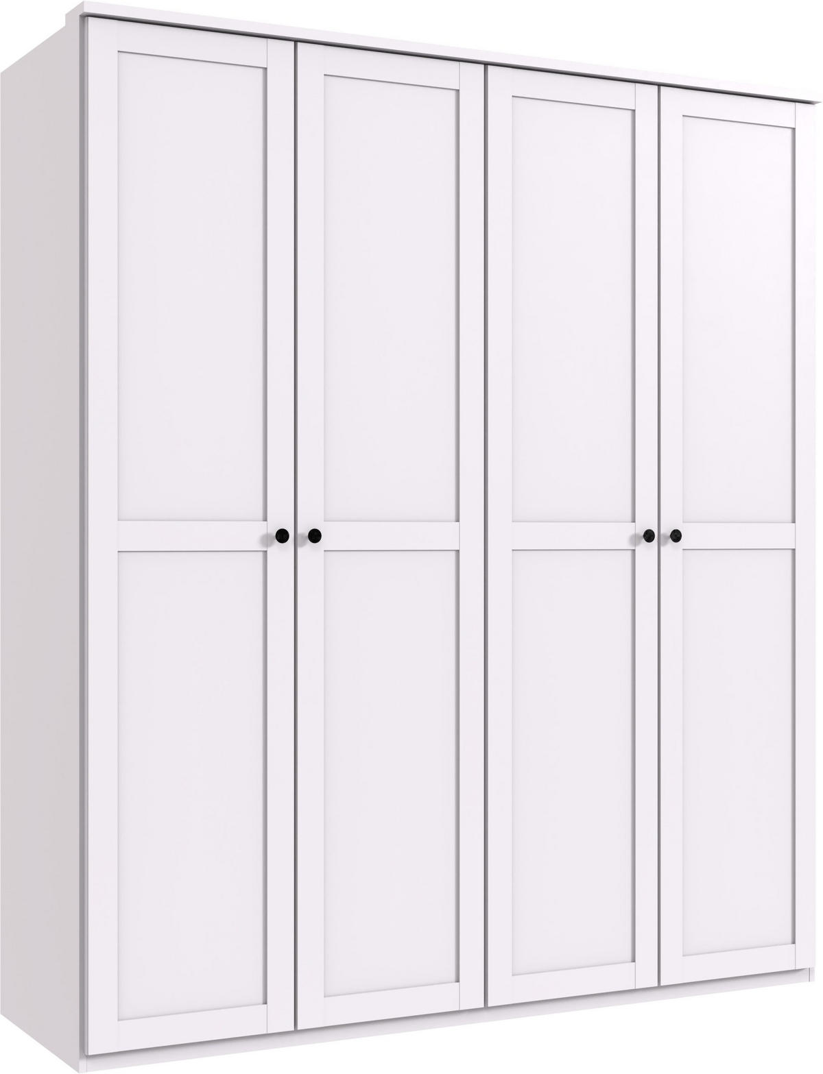 KLEIDERSCHRANK Chalet in Weiß - Drehtürenschrank 180 cm (ohne Spiegel) - Weiß, Holzwerkstoff (180/210/58cm)