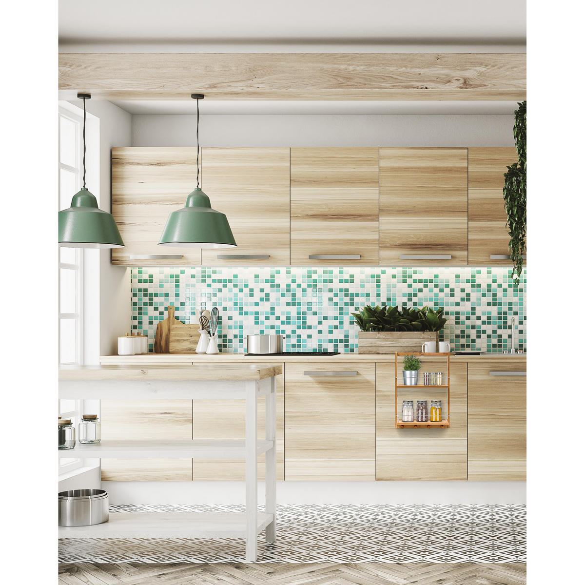 DUSCHREGAL - Hellbraun, Holz/Metall (38/53/15.5cm) - Relaxdays