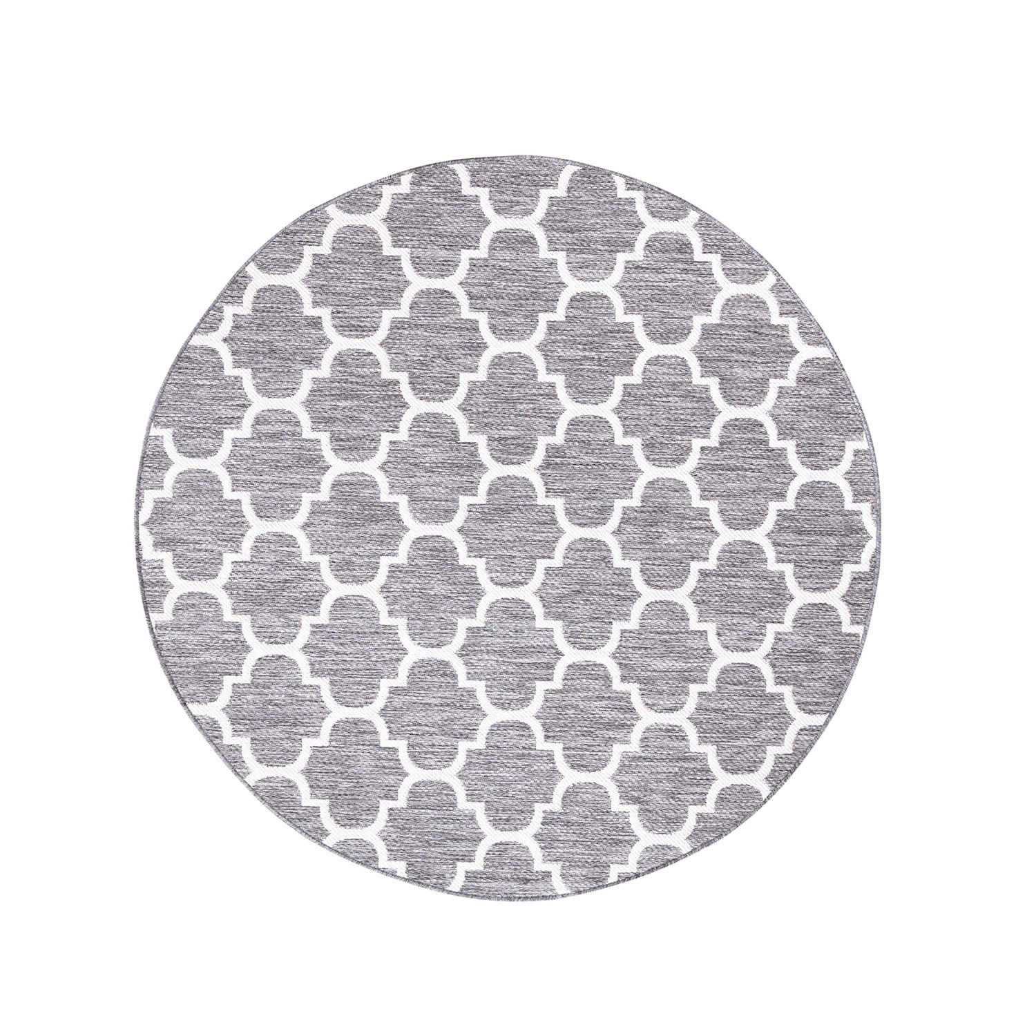 OUTDOOR-TEPPICH Sun 462 Grau 200 cm Rund - Grau, Textil (200/200cm) - carpet city