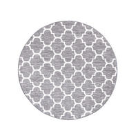 OUTDOOR-TEPPICH Sun 462 Grau 200 cm Rund - Grau, Textil (200/200cm) - carpet city