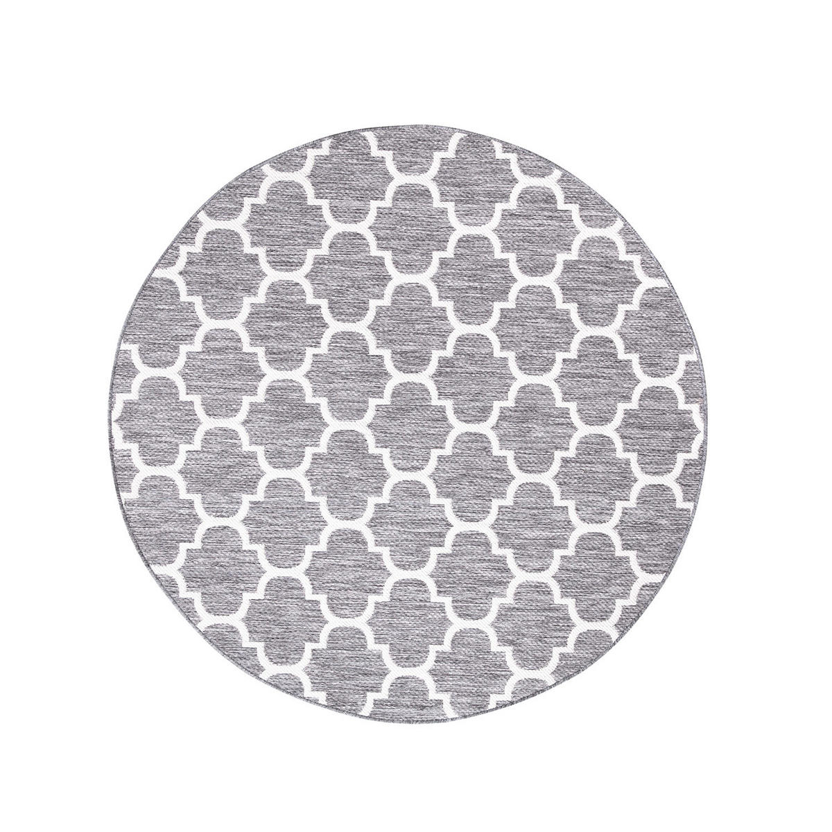 OUTDOOR-TEPPICH Sun 462 Grau 200 cm Rund - Grau, Textil (200/200cm) - carpet city