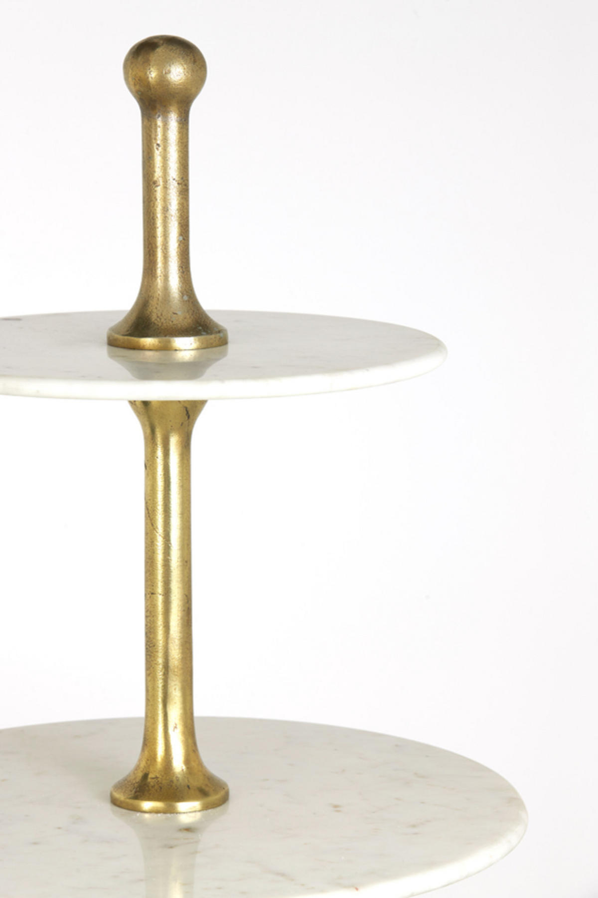 ETAGERE Vermentino Weiß Ø79/175 cm - Weiß, Stein (79/175cm) - Light & Living