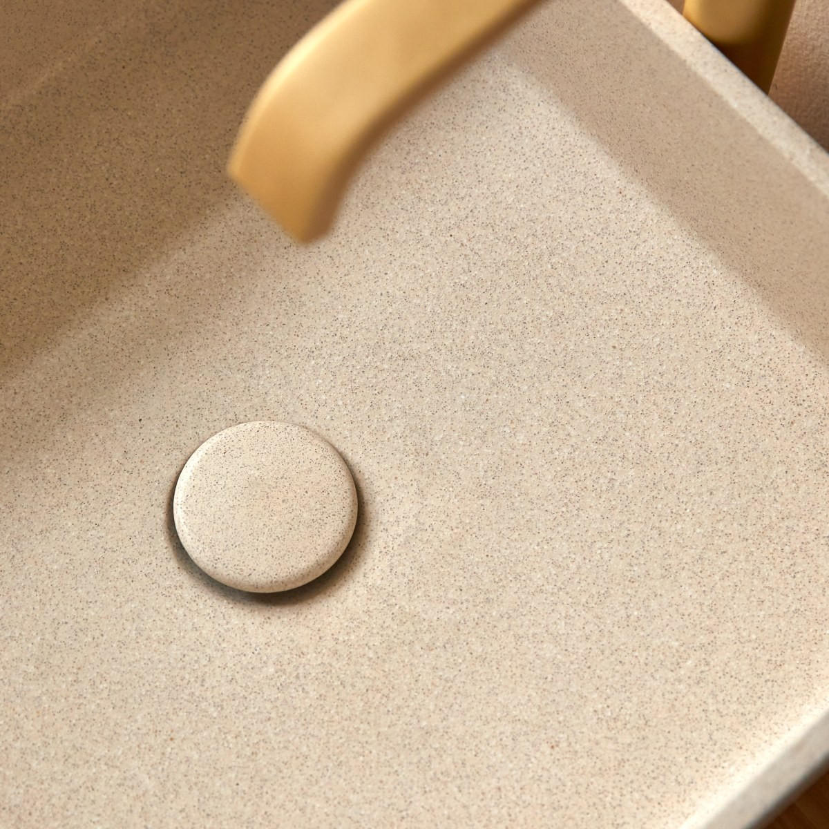 WASCHBECKEN Thaïs Beige aus Terrazzo - Beige, Stein (39/12/39cm) - Tikamoon