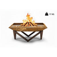 FEUERSCHALE Firesheet Corten 77 x 77 x 32 cm 17 kg Rostoptik - Kupferfarben, Metall (77/32/77cm) - The Favilla