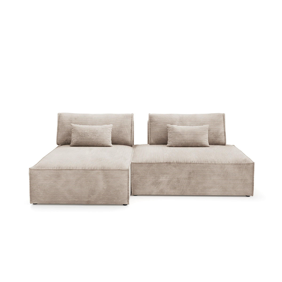ECKSOFA Georgia Taupe - Taupe, Holz (236/148cm) - Petits-meubles
