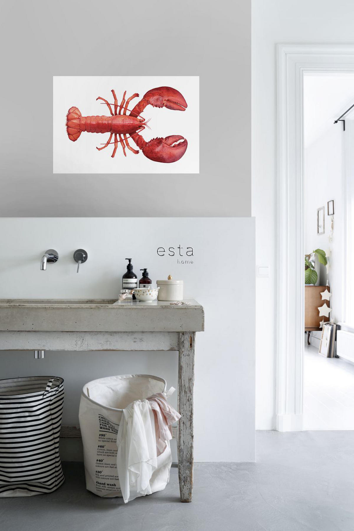 WANDTATTOO Hummer 70 x 46.5 cm - Rot, Papier (70/46.5/46.5cm) - ESTAhome