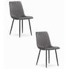 ESSZIMMERSTUHL 2-er Set TURIN dunkelgrauer Sitz - Dunkelgrau, Textil (44.5/88.5/53cm) - Valora