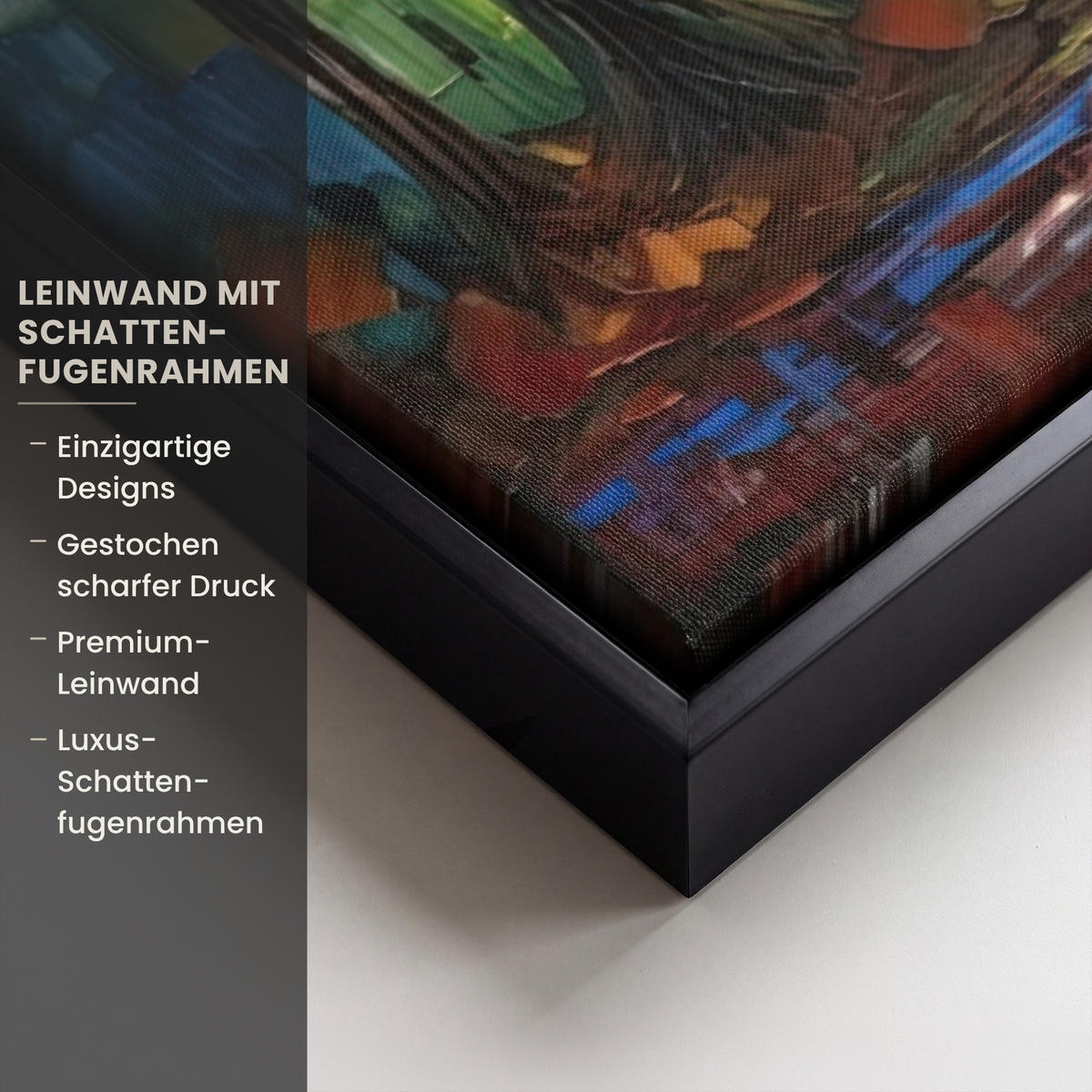 LEINWAND Bilder mit Rahmen - Landschaft - Wald - Farben - Natur - 60x40 - Multicolor, Textil (60/40cm) - MuchoWow