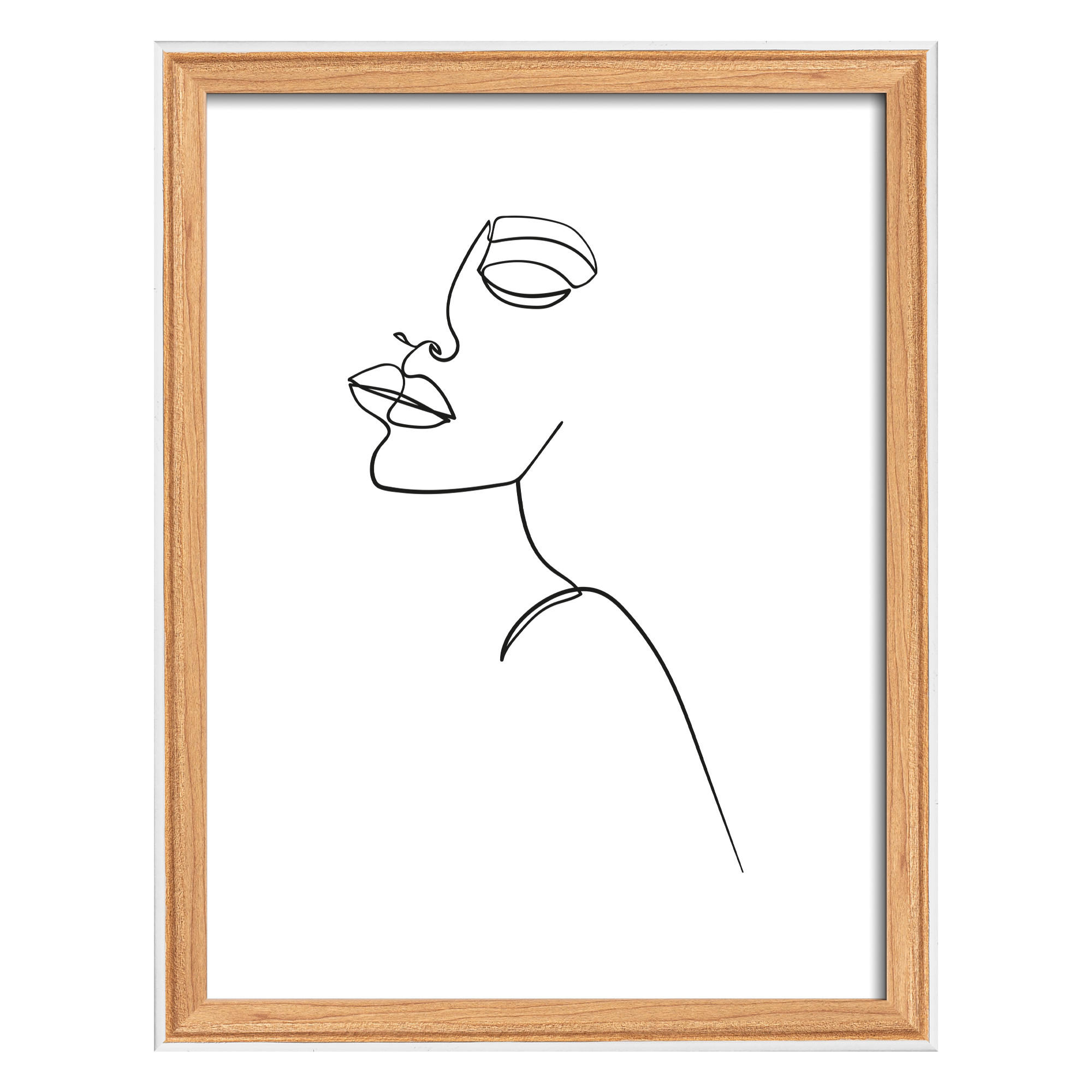 BILDERRAHMEN Silhouette Holzrahmen, 15x20 cm, Buche - Buchefarben, Holzwerkstoff (16.2/21.2cm) - walther design