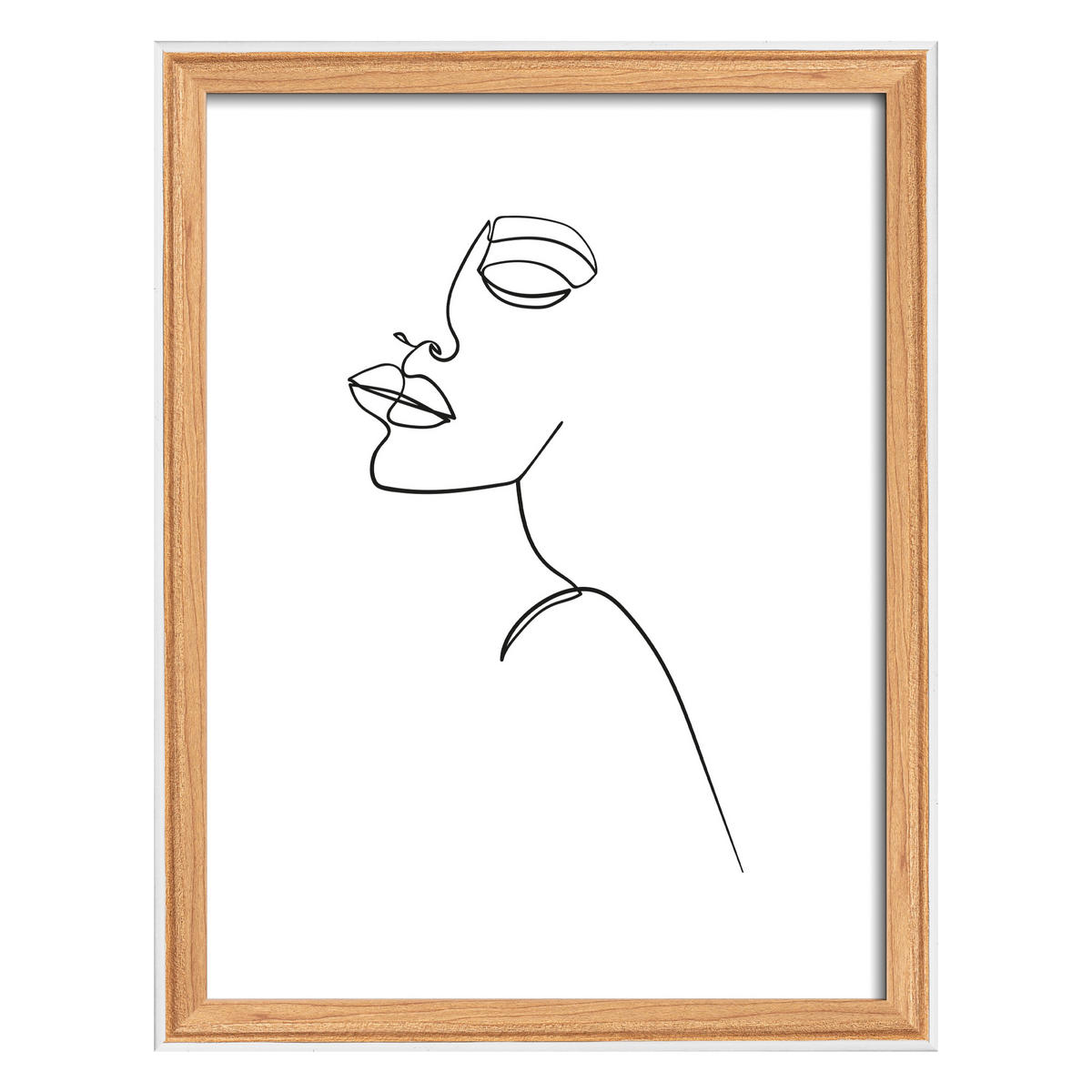 BILDERRAHMEN Silhouette Holzrahmen, 15x20 cm, Buche - Buchefarben, Holzwerkstoff (16.2/21.2cm) - walther design