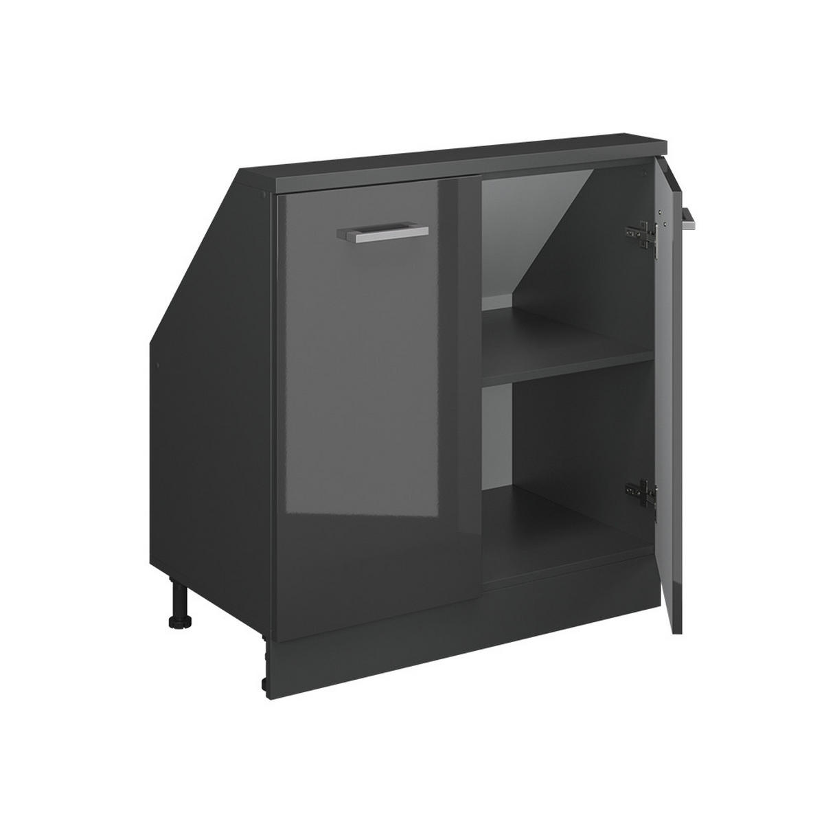 ŠIKMÁ SKRIŇA Rion Antracitový vysoký lesk/antracit - čierna s vysokým leskom, kompozitné drevo (80/81.6/46cm) - Vicco