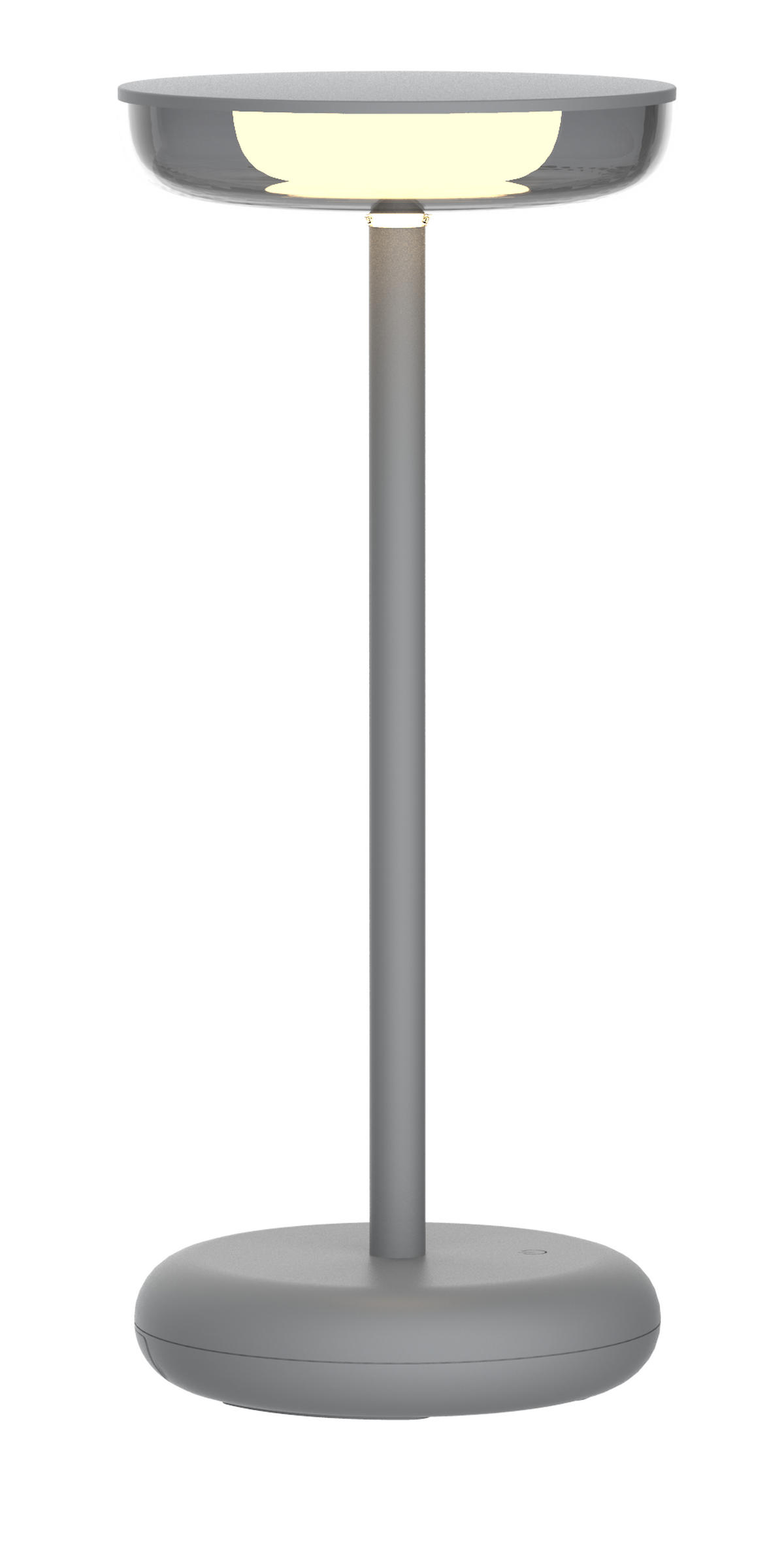 LED-TISCHLAMPE Grau Dimmbar Akku 1800mAh 180lm warmweiß Touch USB-C Nachttischleuchte Höhe 27,4 cm - Grau, Kunststoff (11/11/27.4cm) - Northpoint