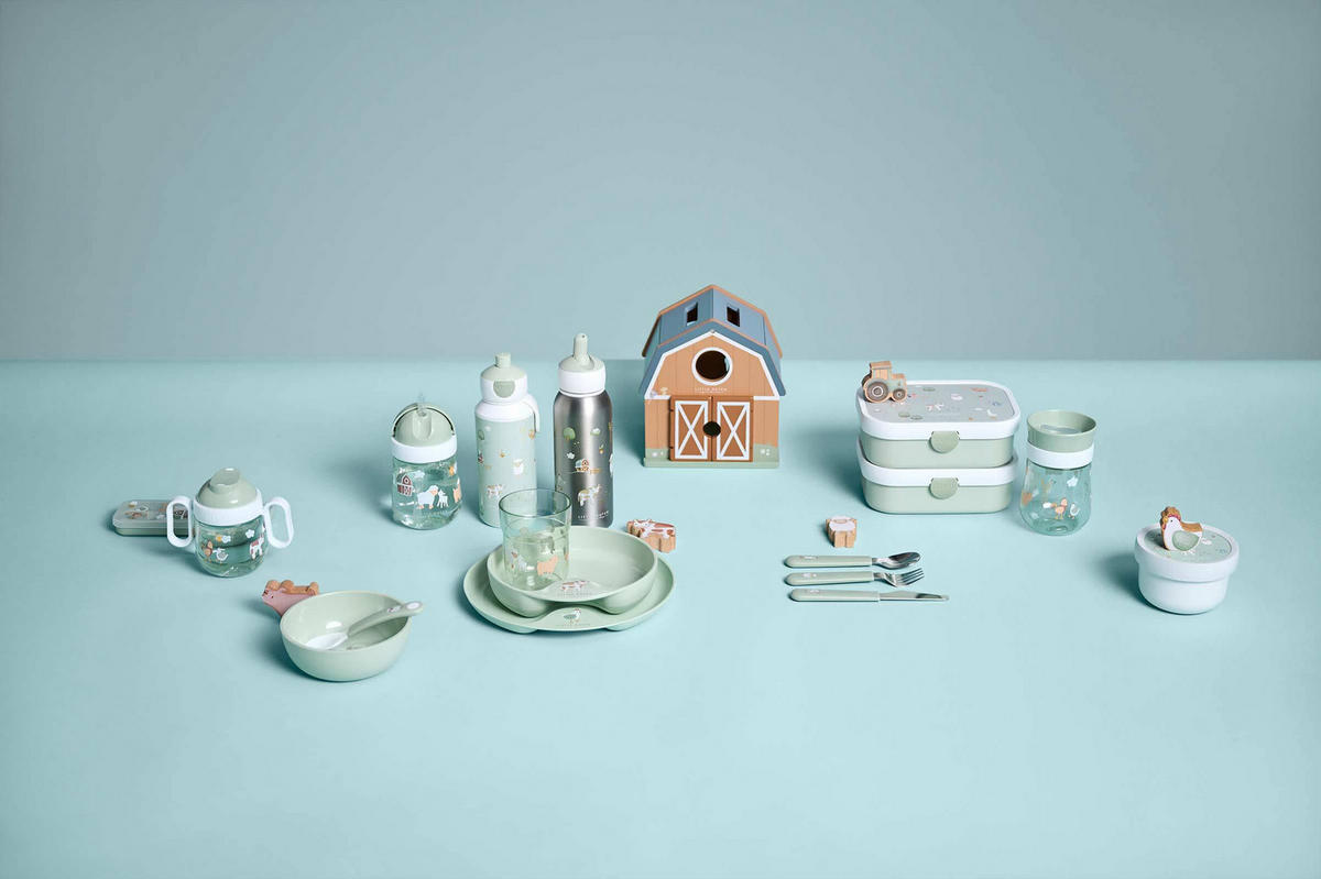 KINDERGESCHIRR Mio Little Farm 6er Set - Grün, Kunststoff (10.5/22/33.5cm) - Mepal