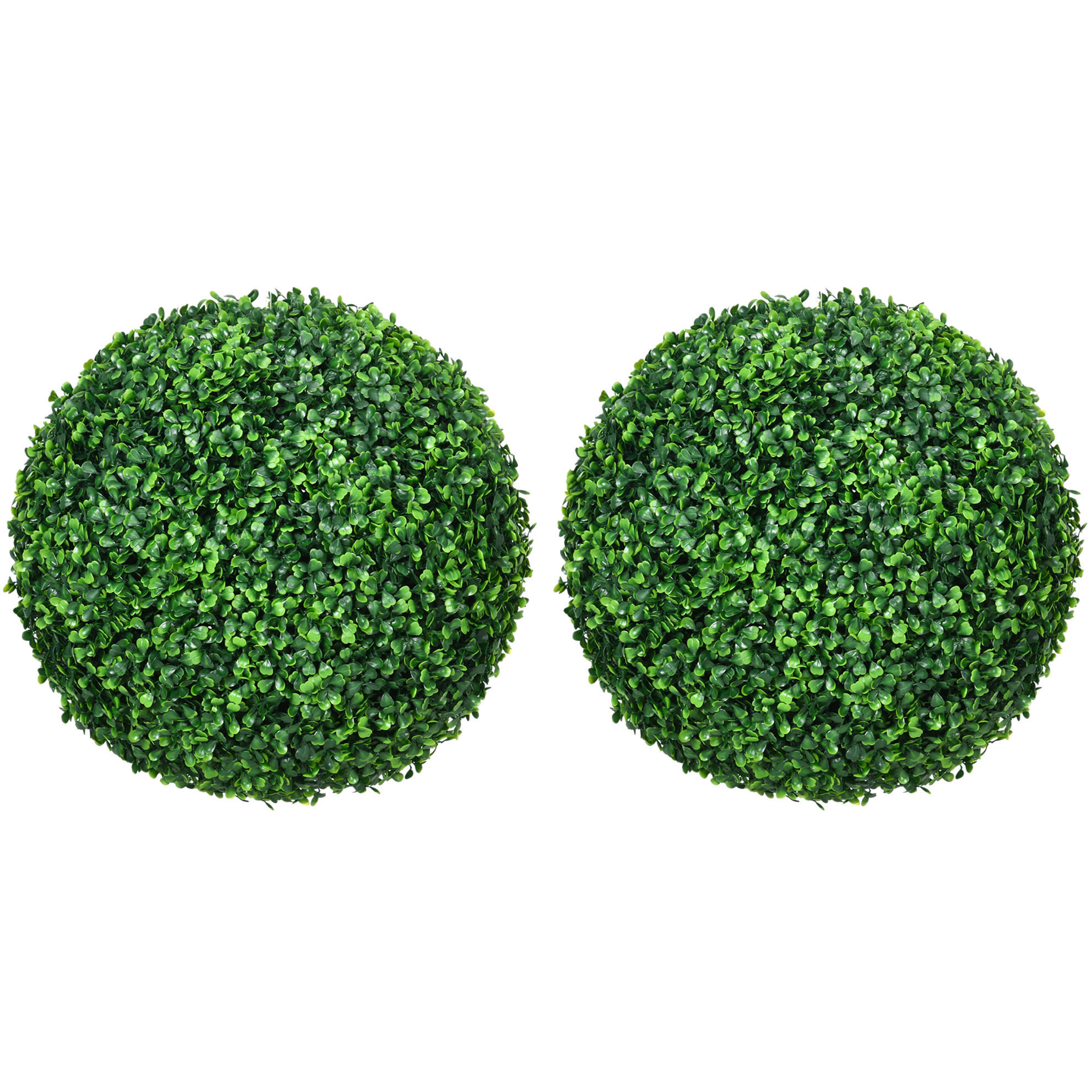 KUNSTPFLANZEN 40/40/40 cm grün aus Kunststoff mit UV-Schutz, 2er-Set - Grün, Kunststoff (40cm) - OKWISH