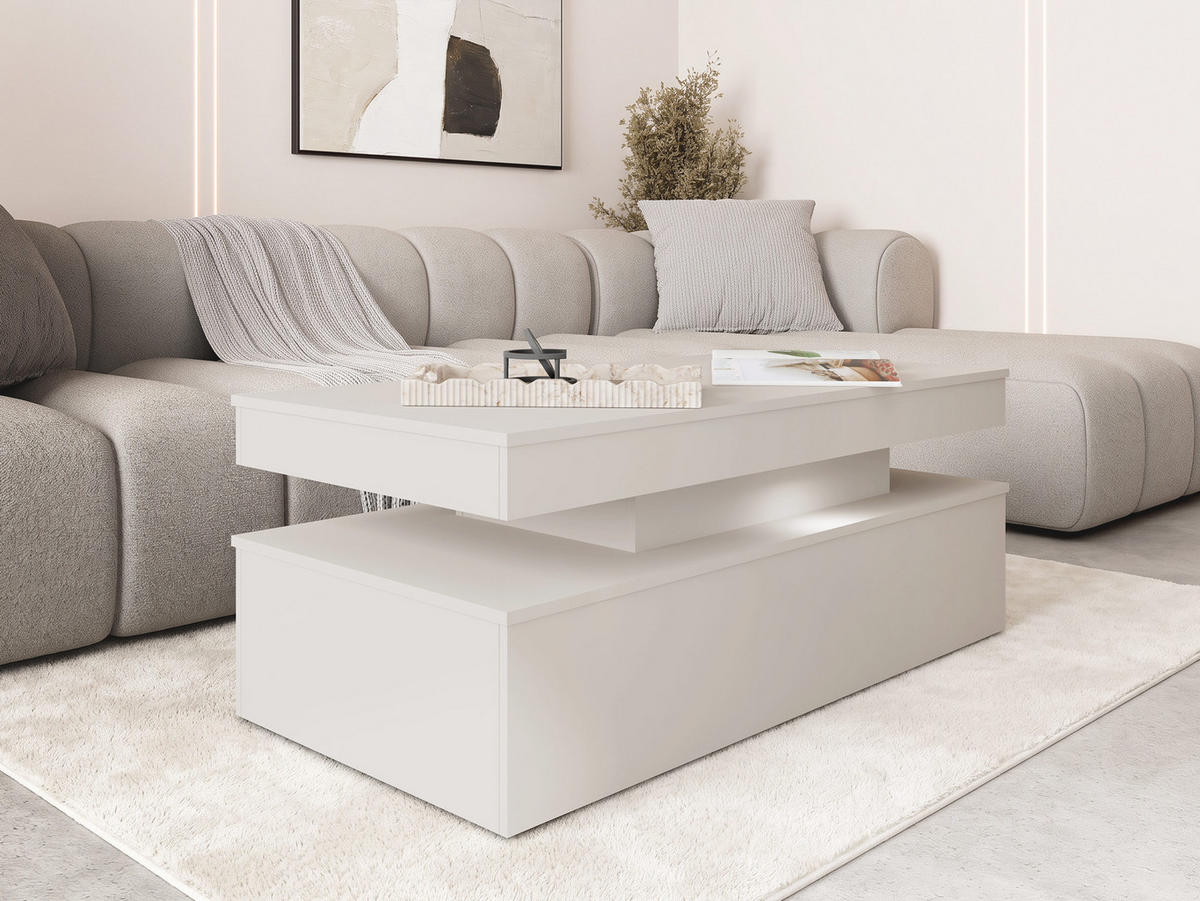 COUCHTISCH 120 Glossa Bis 01 - Sandfarben, Holzwerkstoff/Kunststoff (55/120/50cm) - MIRJAN24