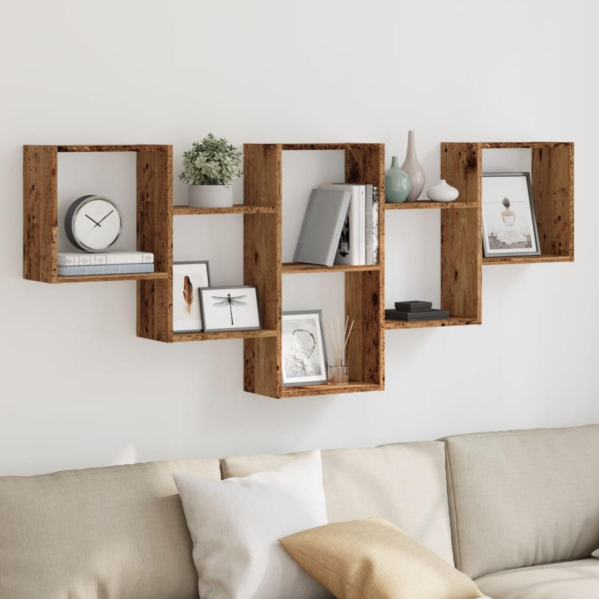 WANDREGAL Altholz-Optik 159/18/66 Cm Holzwerkstoff - Braun, Holzwerkstoff (18/66/159cm) - vidaXL