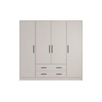 KLEIDERSCHRANK SAM SR1 200 / 190 / 56 cm 4-türig Kaschmir - Kaschmir, Holzwerkstoff (200/190/56cm) - Deine Möbel 24
