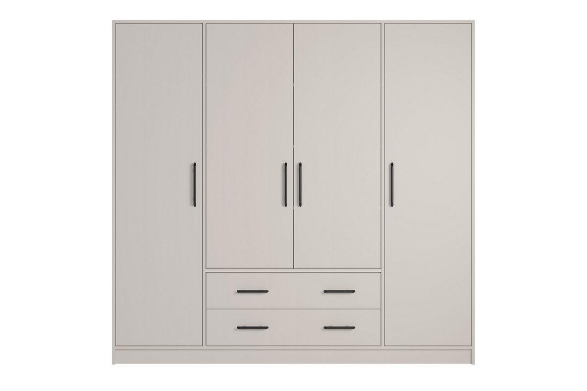 KLEIDERSCHRANK SAM SR1 200 / 190 / 56 cm 4-türig Kaschmir - Kaschmir, Holzwerkstoff (200/190/56cm) - Deine Möbel 24