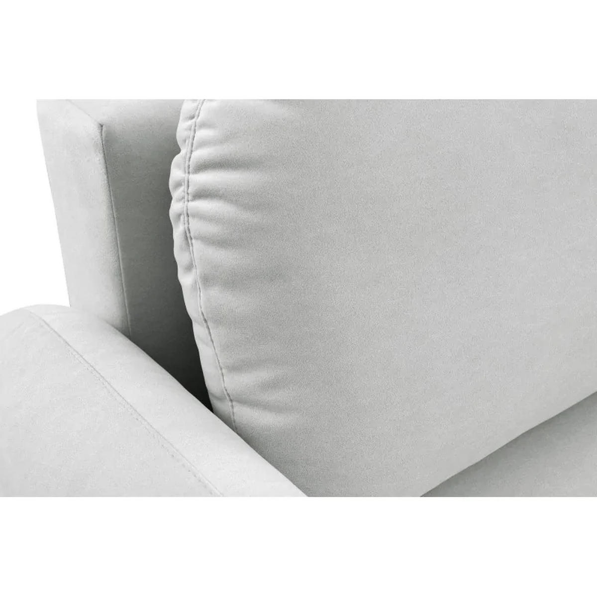 SCHLAFSOFA SOFTI, Sofa mit Schlaffunktion und Bettkasten, Farbe: Hellgrau, Velourstoff - Hellgrau, Textil (232/95/109cm) - Sepro Meble