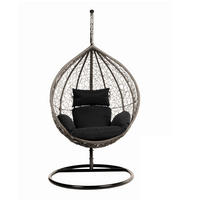 HÄNGESESSEL CIELO - Schwarz, Pure - Schwarz, Kunststoff (104/200/104cm) - Home Deluxe