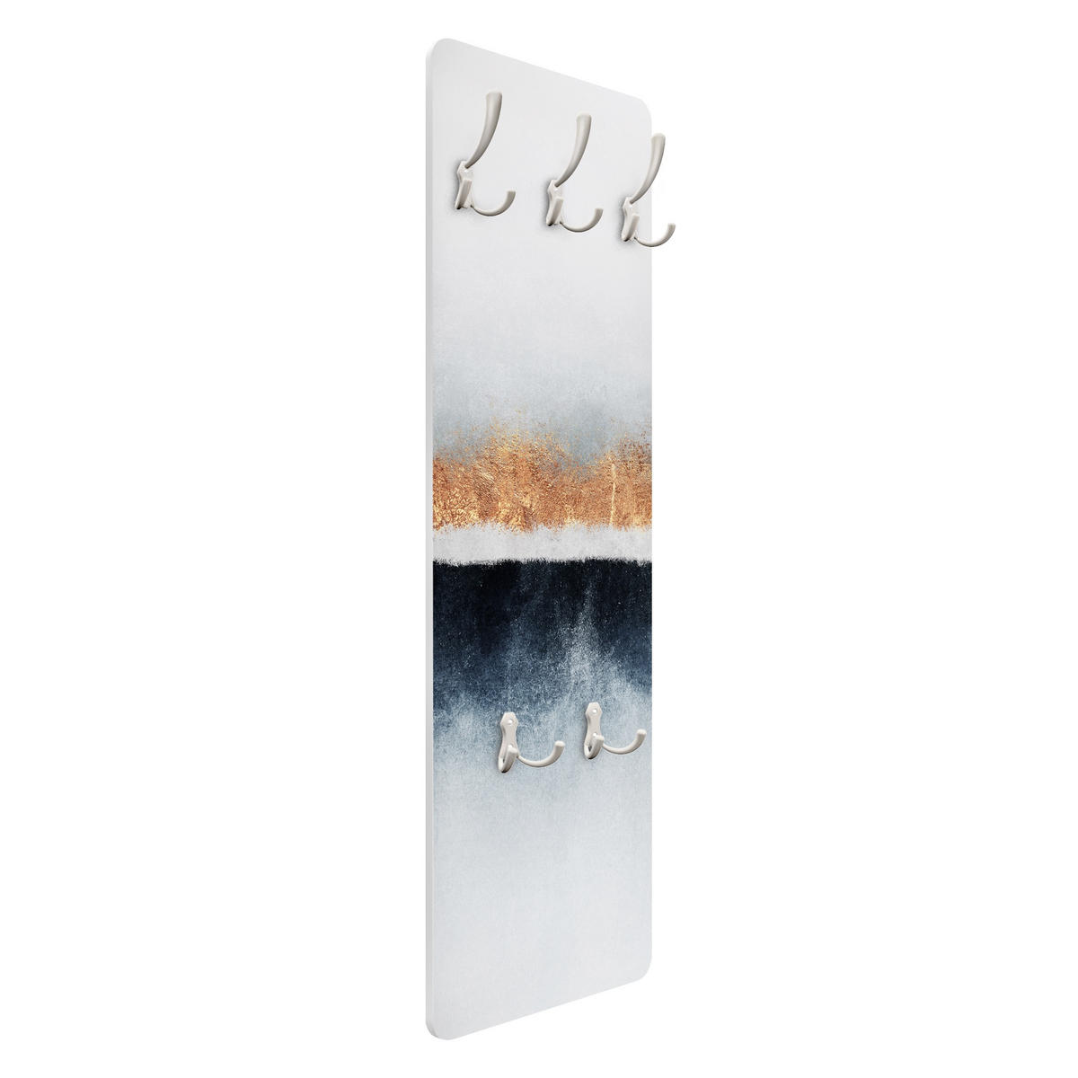 WANDGARDEROBE - Goldener Horizont Aquarell 34/105 cm - Goldfarben, Holzwerkstoff (34/105/1.6cm) - Bilderwelten