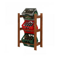 GETRÄNKEKISTENREGAL PINEPEAK 107,4x70x38,8cm für 3 Kisten Kiefernholz Braun - Braun, Holz (70/107.4/39cm) - PROREGAL