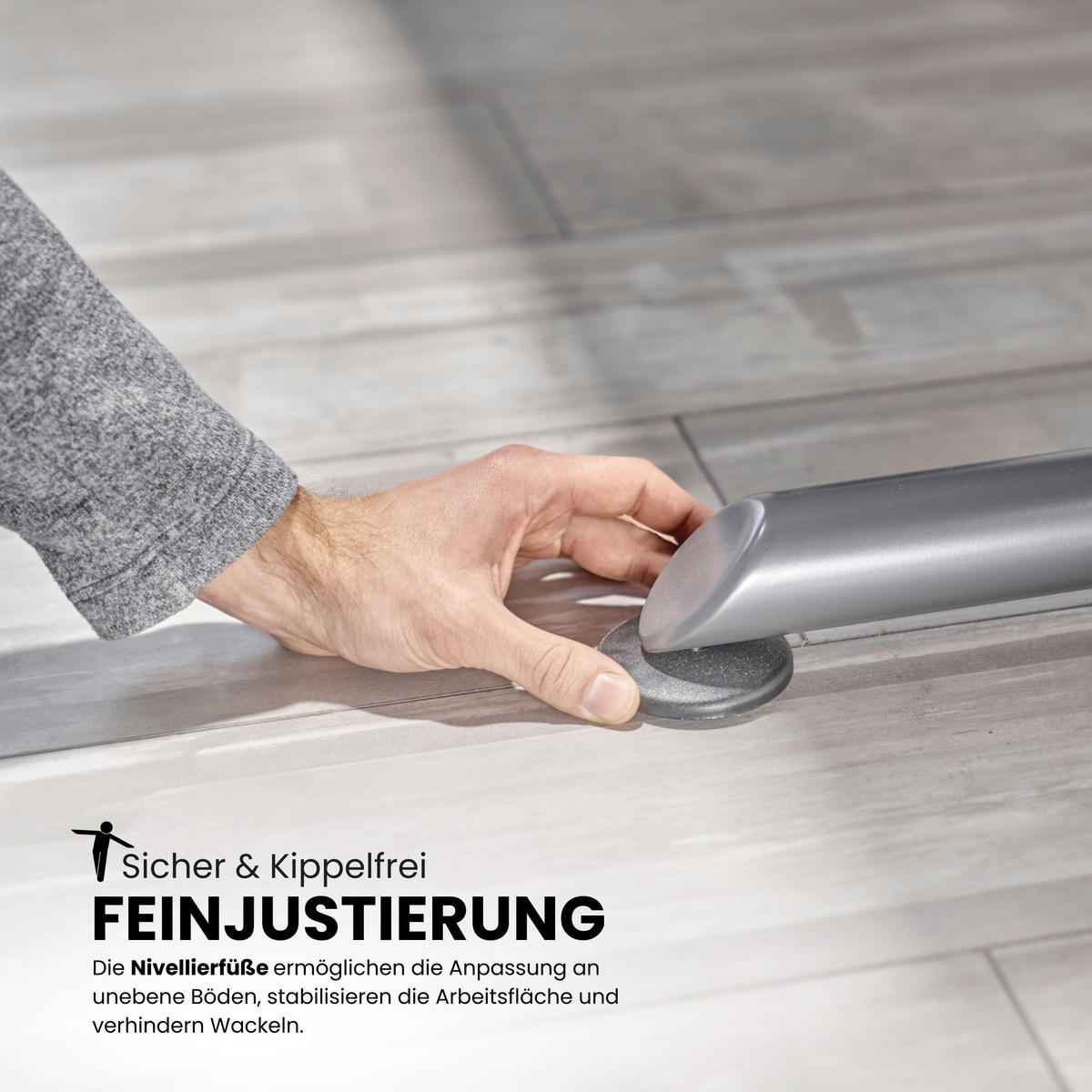 SCHREIBTISCH Serie-Z 80/160/74 cm in Graphitfarben/Silberfarben - Silberfarben/Graphitfarben, Holzwerkstoff (80/160/74cm) - bümö