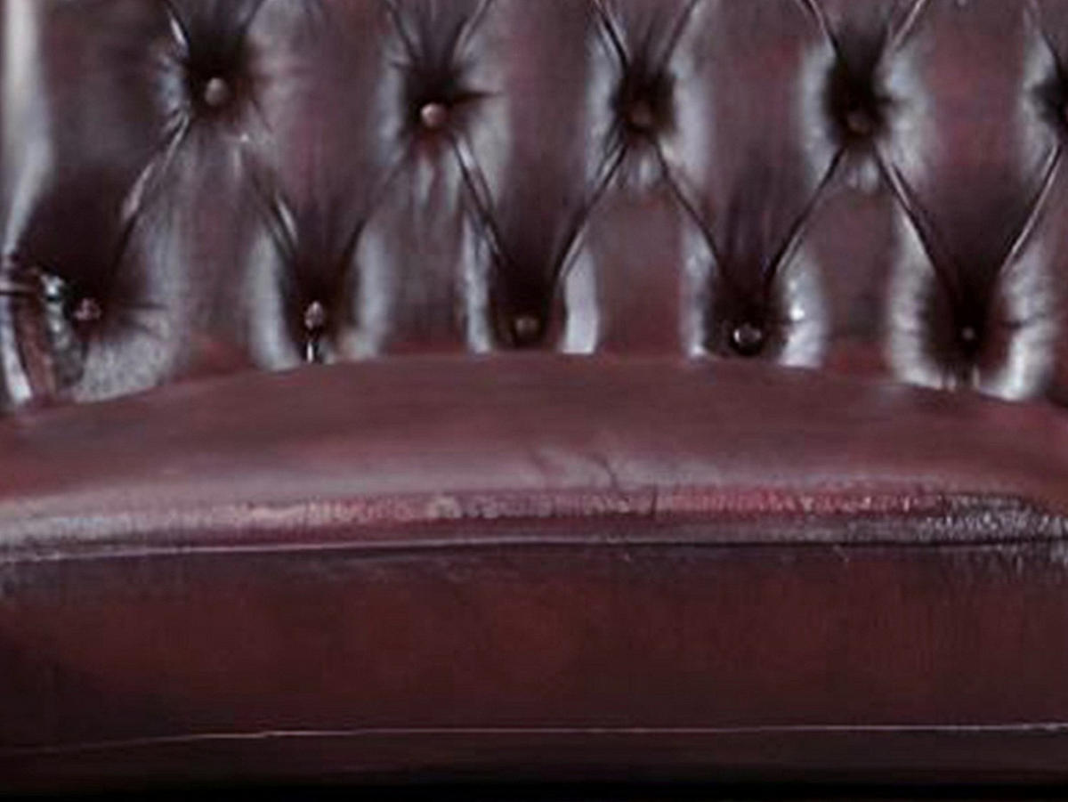 SOFA - 5 Personen - leder - bordeaux Brenton - Bordeaux, Leder/Holz (274/82/166cm) - Vente-Unique
