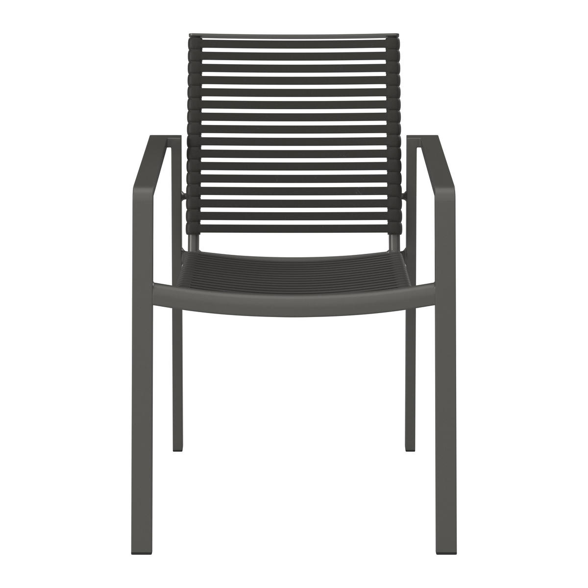 GARTENSTUHL Cancun Anthrazit - Anthrazit, Metall (1/85/63cm) - Mömax