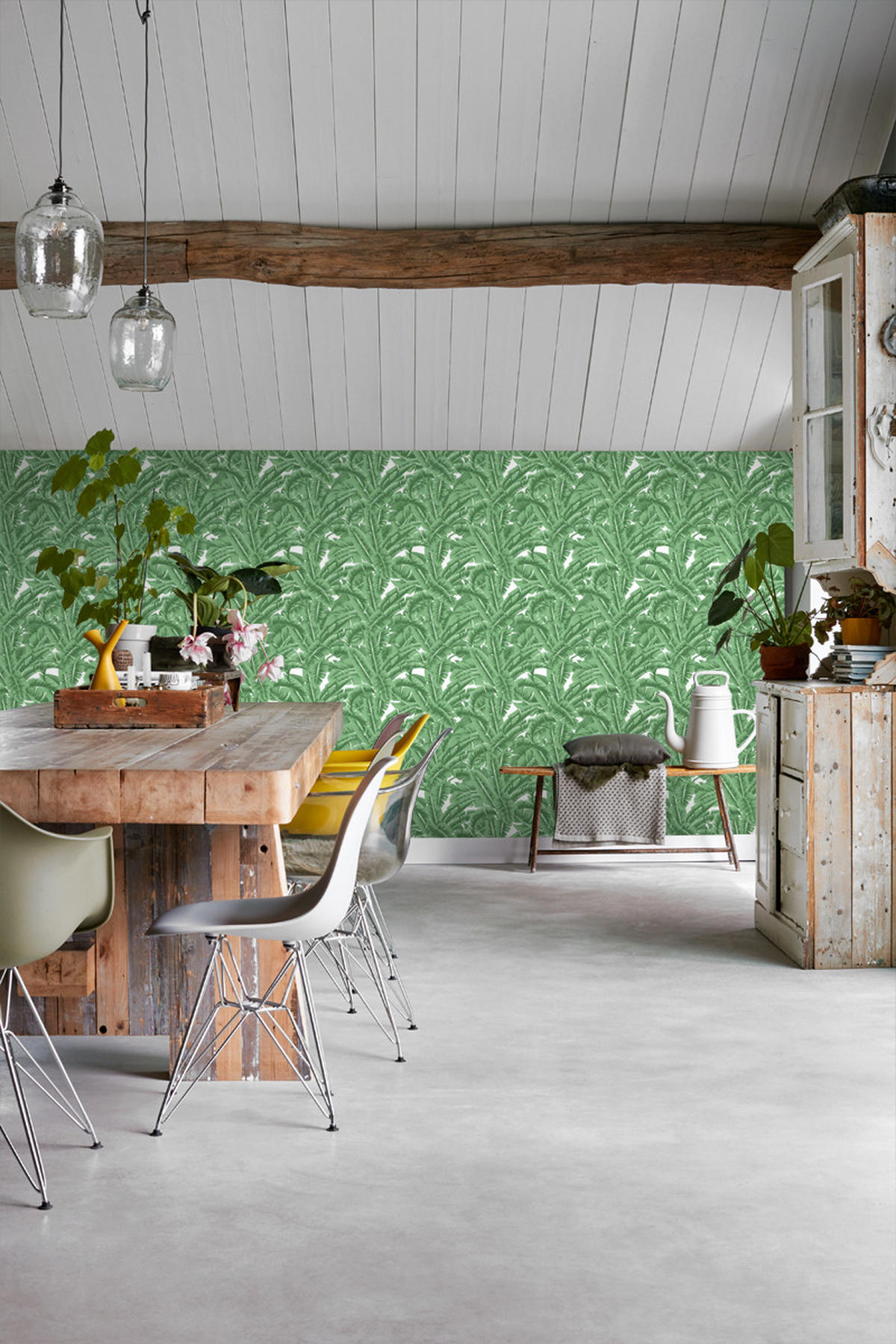 TAPETE Bananenblätter 53 cm x 10.05 m - Grün, Papier (53/1000cm) - ESTAhome