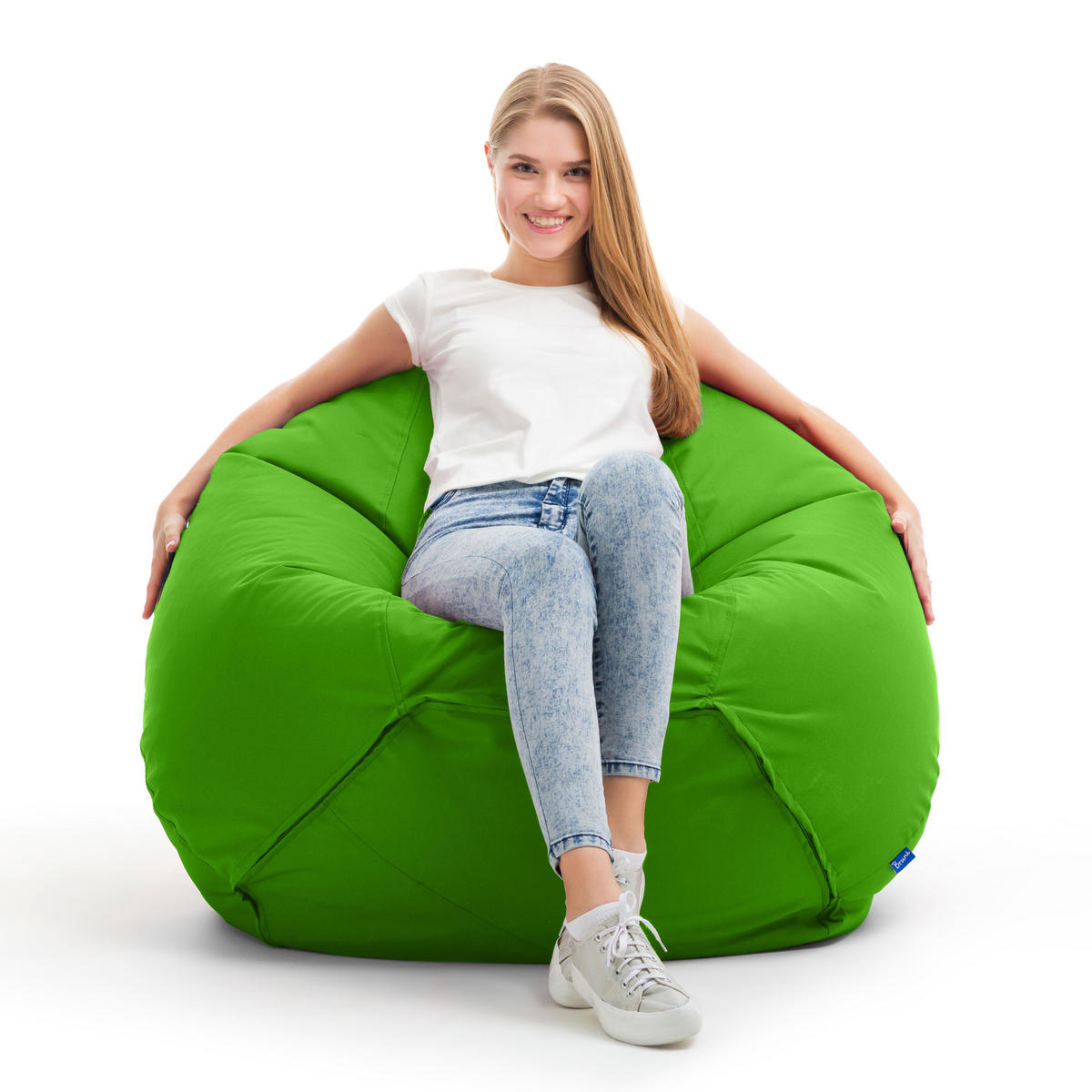 SITZSACK Classico L grün - Grün, Kunststoff (90/90/90cm) - Bruni