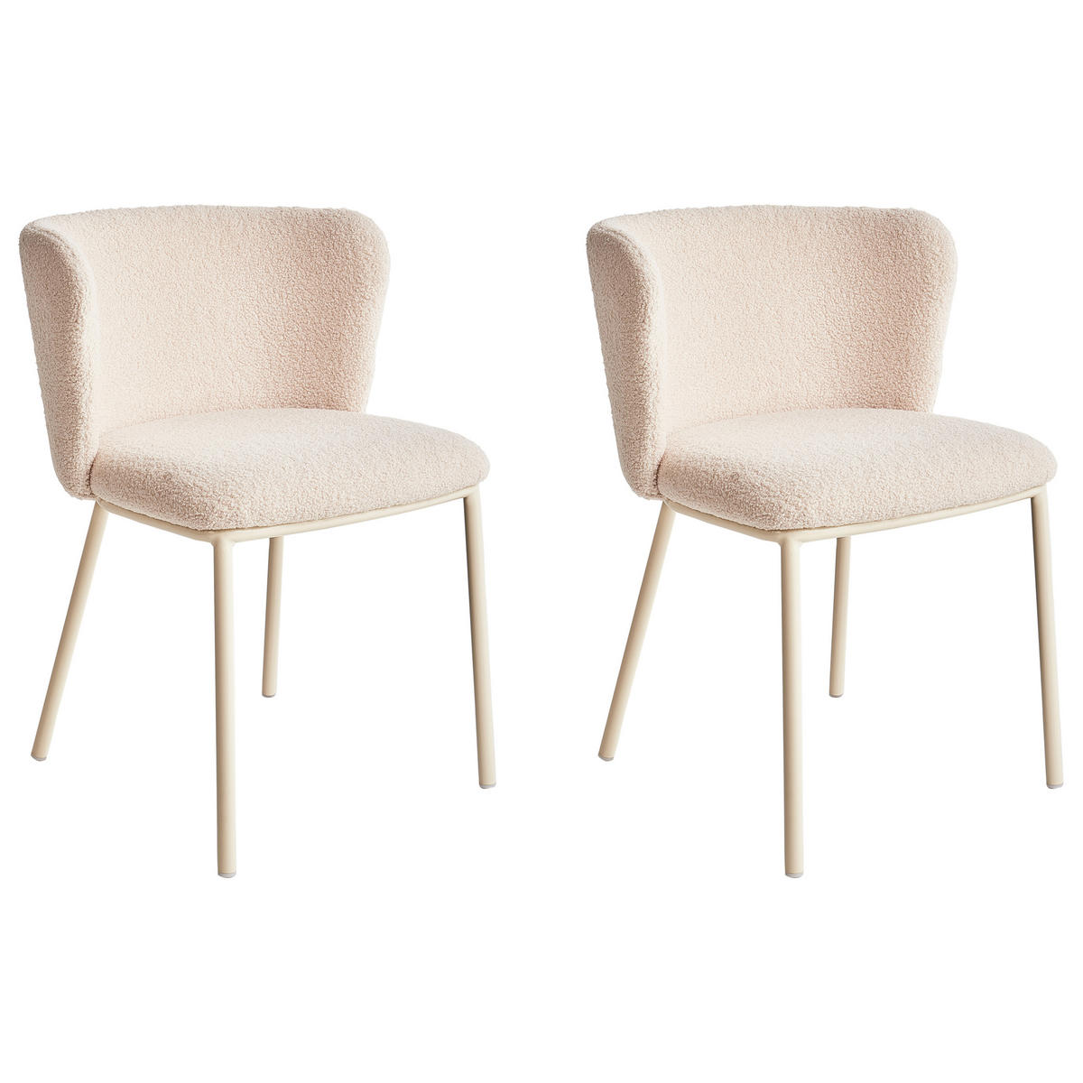 ESSZIMMERSTUHL Beige Mina II - Beige, Textil (45/75/52cm) - Beliani