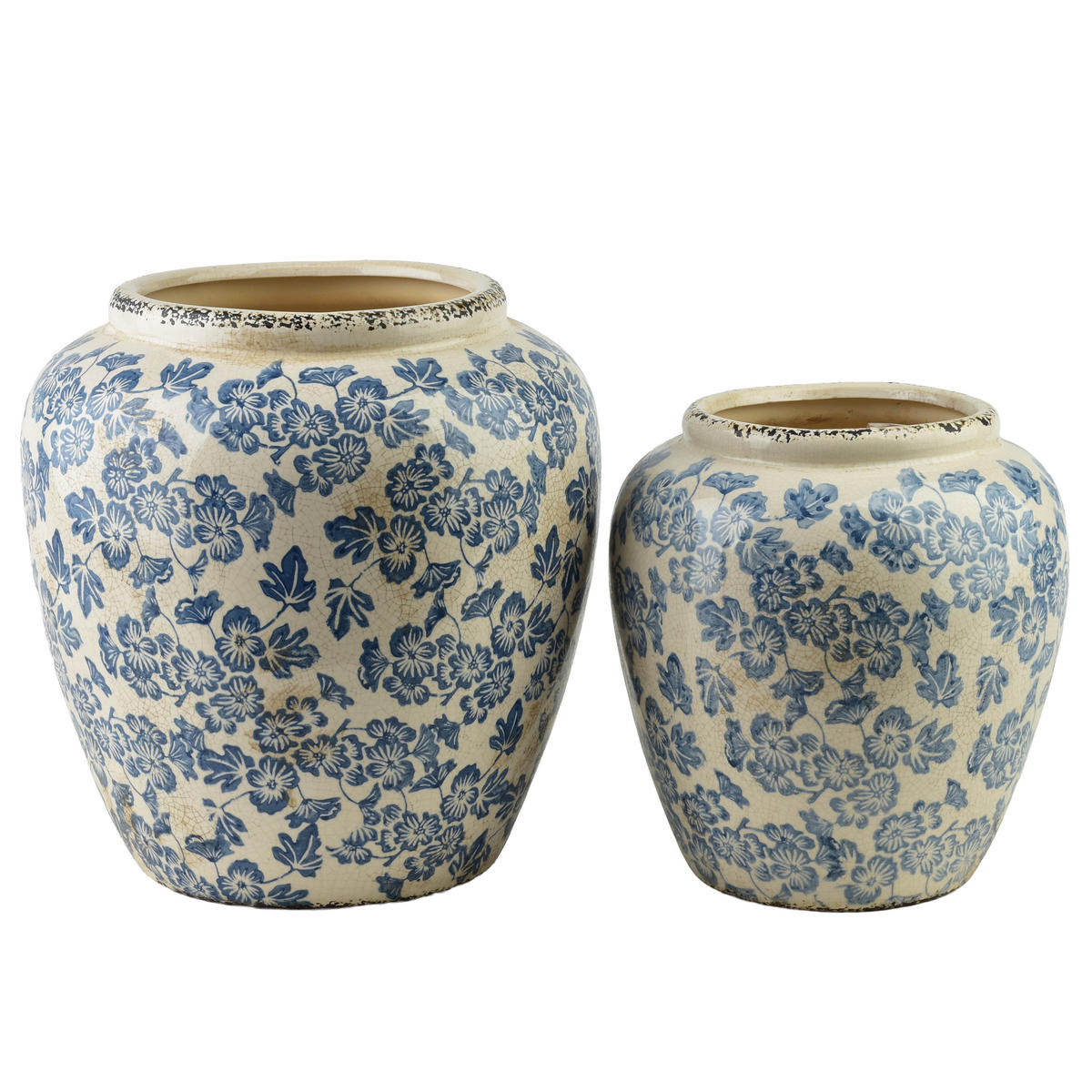 VASE Crocket 28/28/29cm - Weiß, Keramik (30cm) - Mondex
