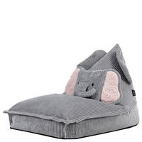 KINDERSITZSACK mit Kissen Elefant Cord - Grau, Textil (72/66/102cm) - icon