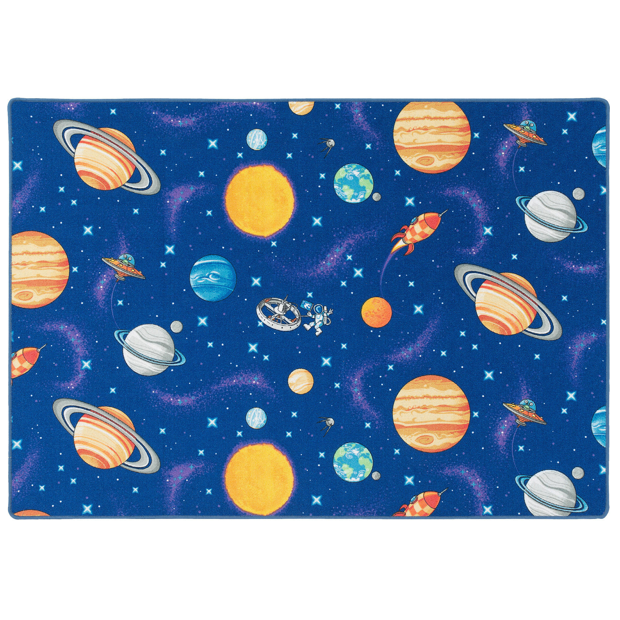 KINDER SPIEL TEPPICH WELTALL - Blau, Textil (200/250cm) - Snapstyle