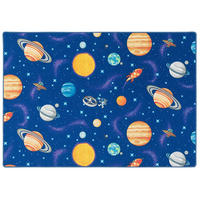 KINDER SPIEL TEPPICH WELTALL - Blau, Textil (200/300cm) - Snapstyle