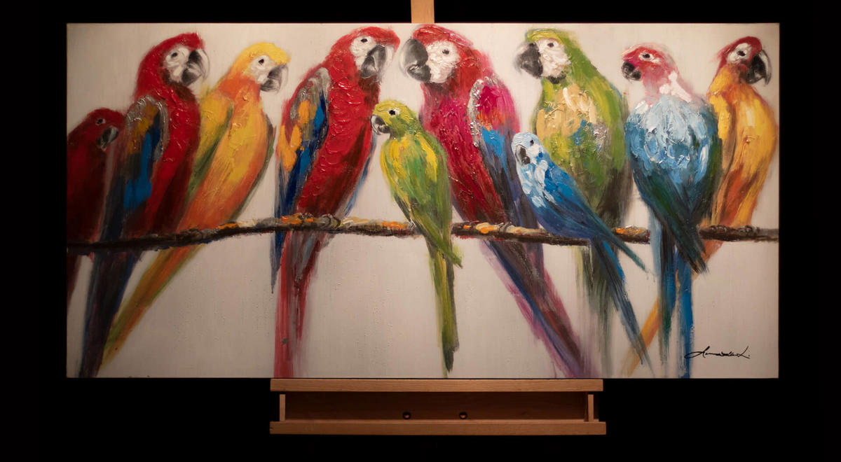 ACRYLBILD HANDGEMALT 120/60 cm - Multicolor, Holz/Textil (120/60cm) - KUNSTLOFT