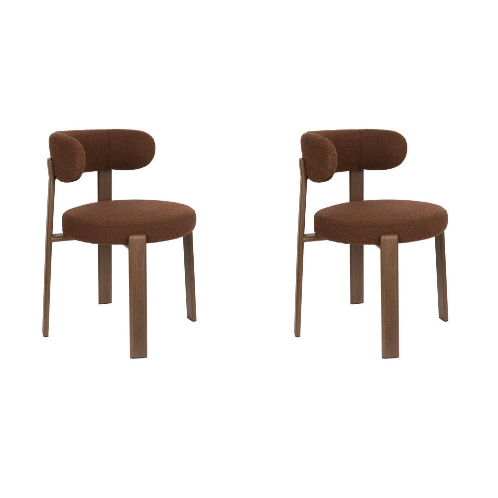 ESSZIMMERSTUHL Robyn - Braun - 52/48/74 cm - 2er-Set - Braun, Textil (48/74/52cm) - Novel