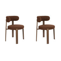 ESSZIMMERSTUHL Robyn - Braun - 52/48/74 cm - 2er-Set - Braun, Textil (48/74/52cm) - Novel